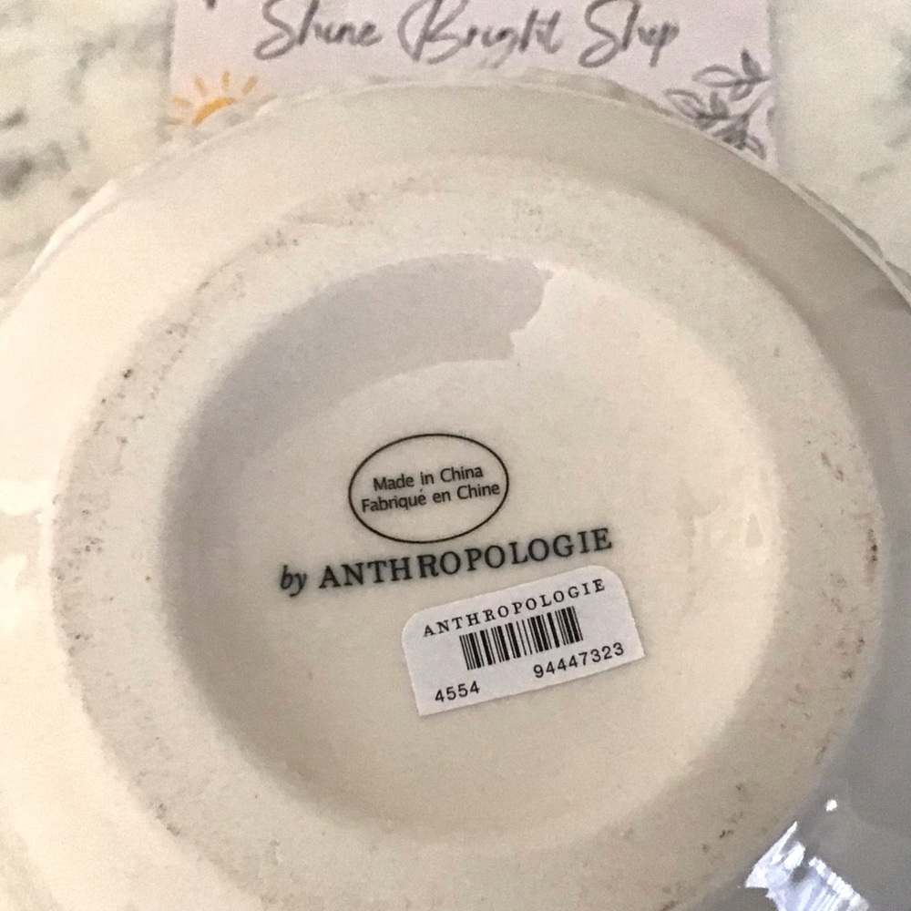 Anthropologie Flower Pot Vase Planter Handpainted Stoneware Daisy New With Tag - Picture 7 of 7